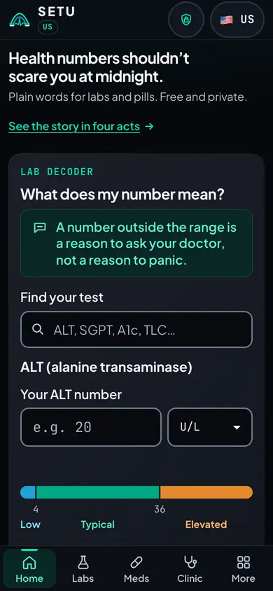 Setu Labs on a phone