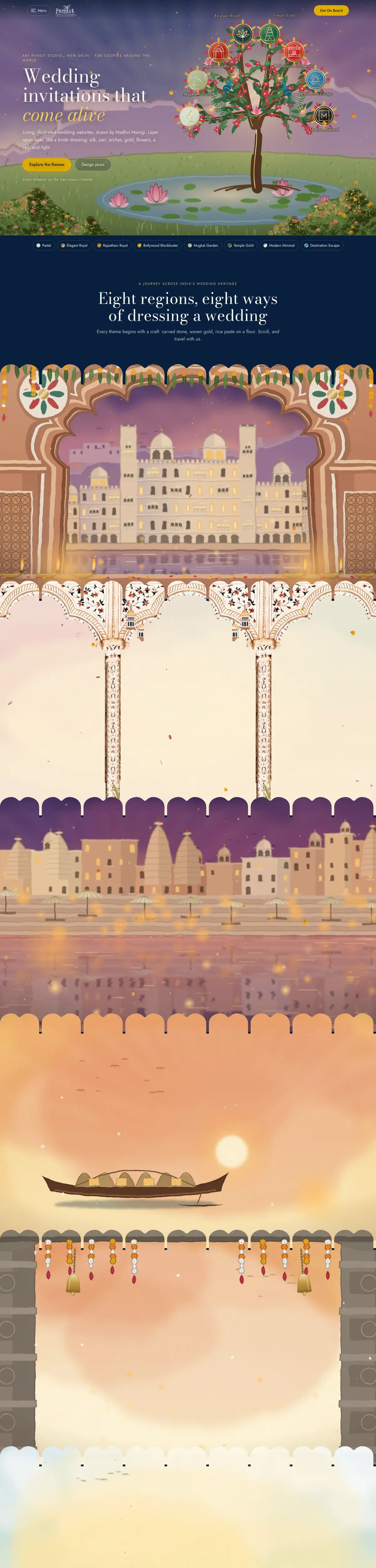 Full homepage of Wedding Studio